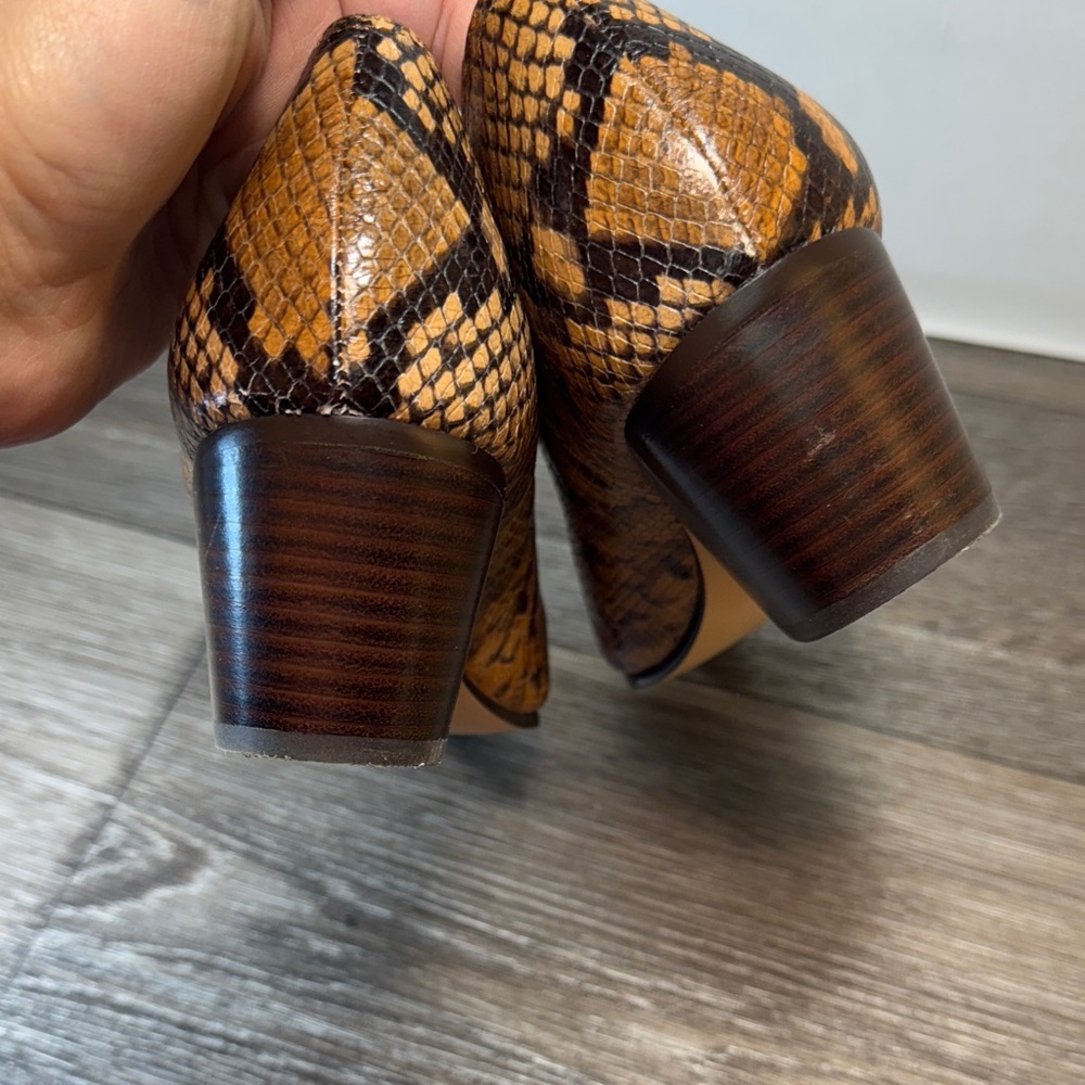 J Crew Snakeskin Patterned Ankle Boots woman’s 8 (j127) - Picture 5 of 10